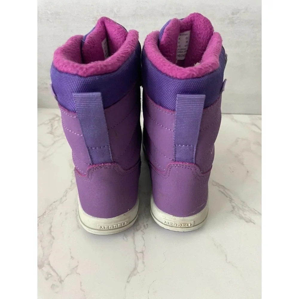 Merrel Boots Toddler Sz 10 Purple Snow Rain Waterproof Fall